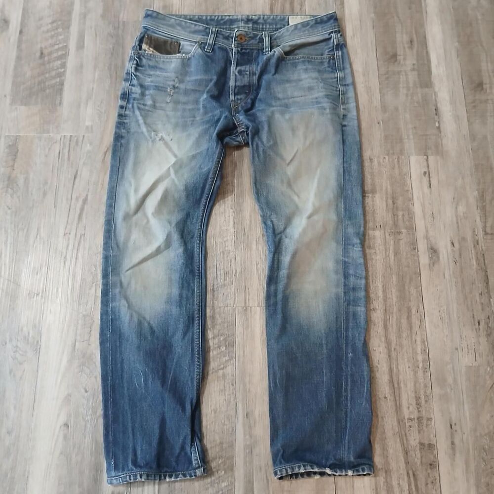 Diesel Viker Women's Blue Jeans Button Fly Made in Italy Size 33"